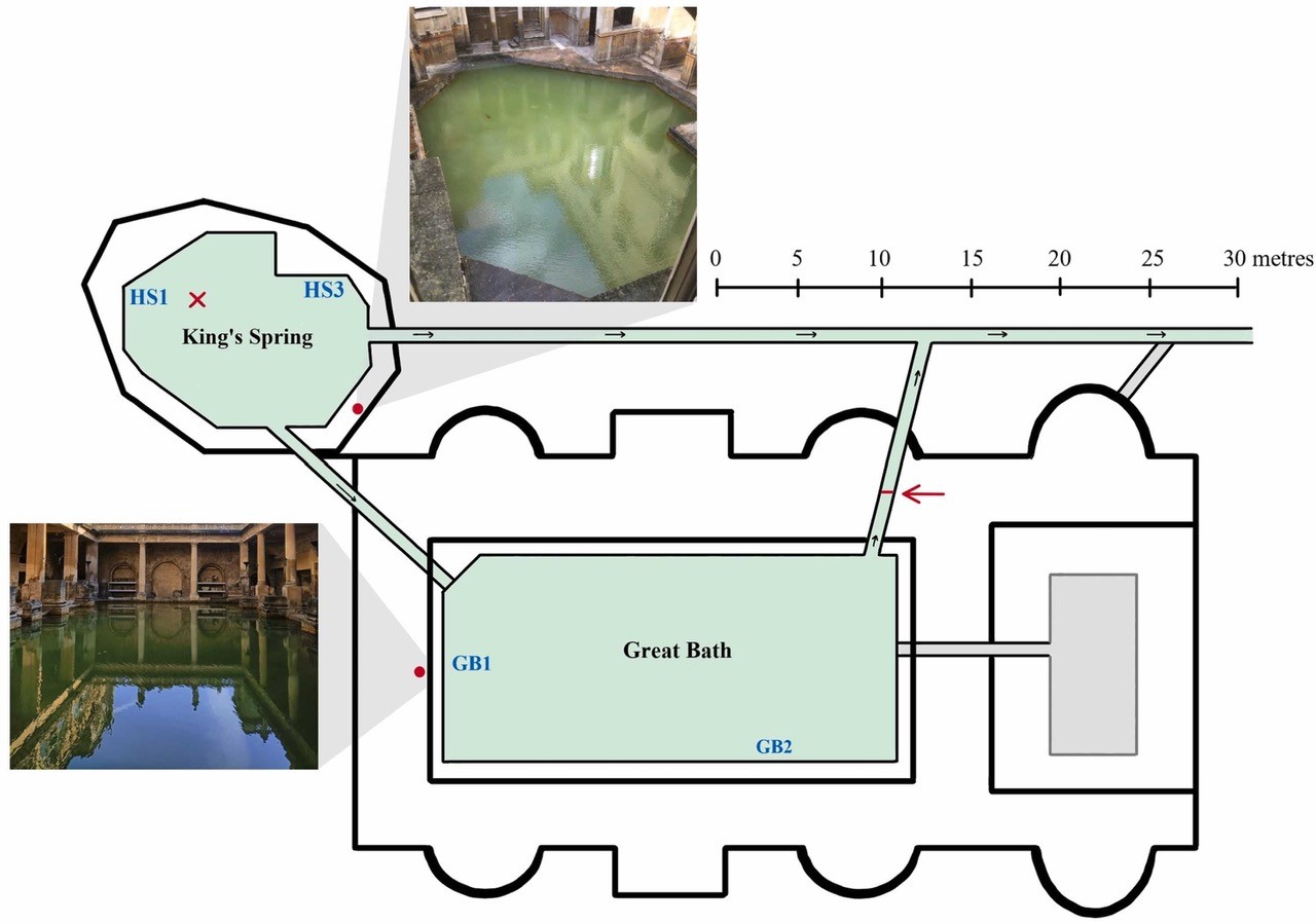 Planimetria del complesso termale di Bath