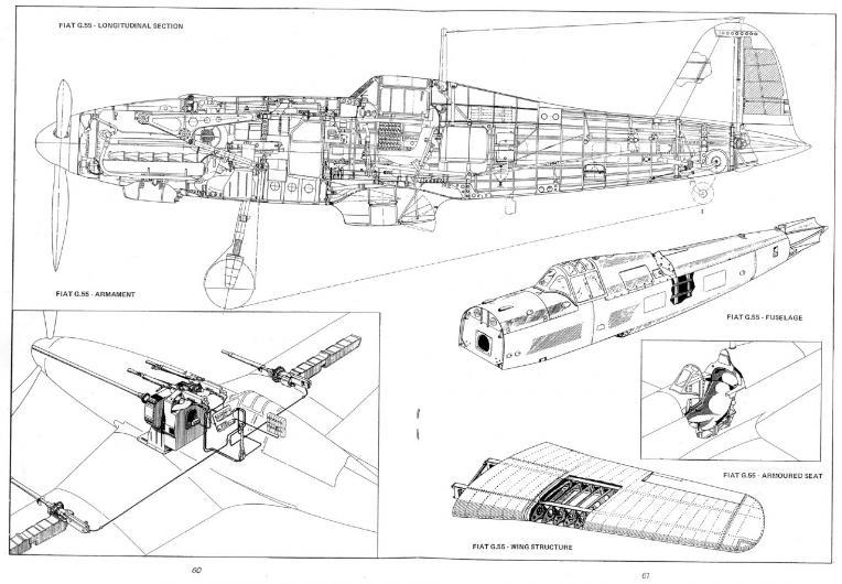 Fiat G.55 disegni
