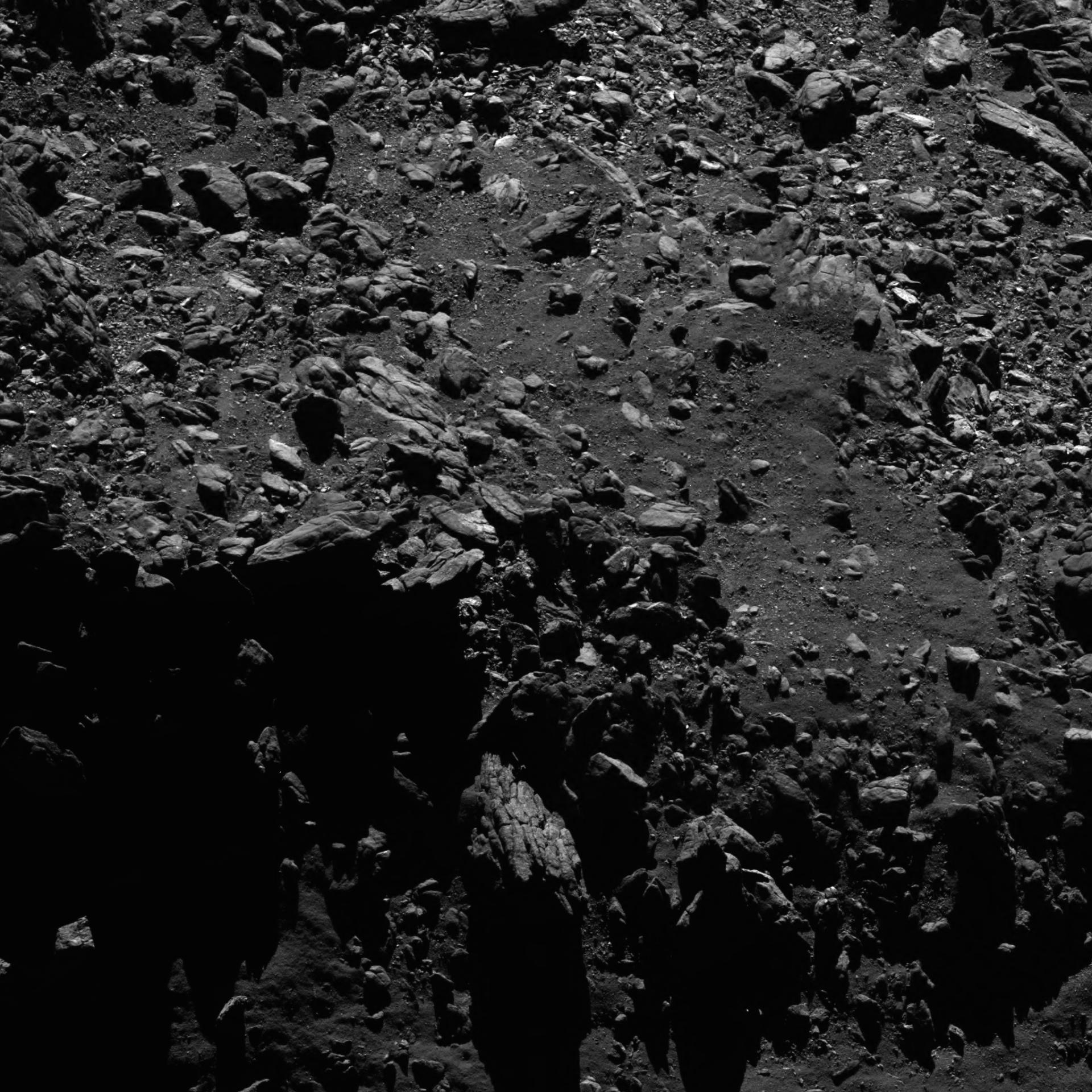 pietre di cometa in bianco e nero immagine dallo spazio