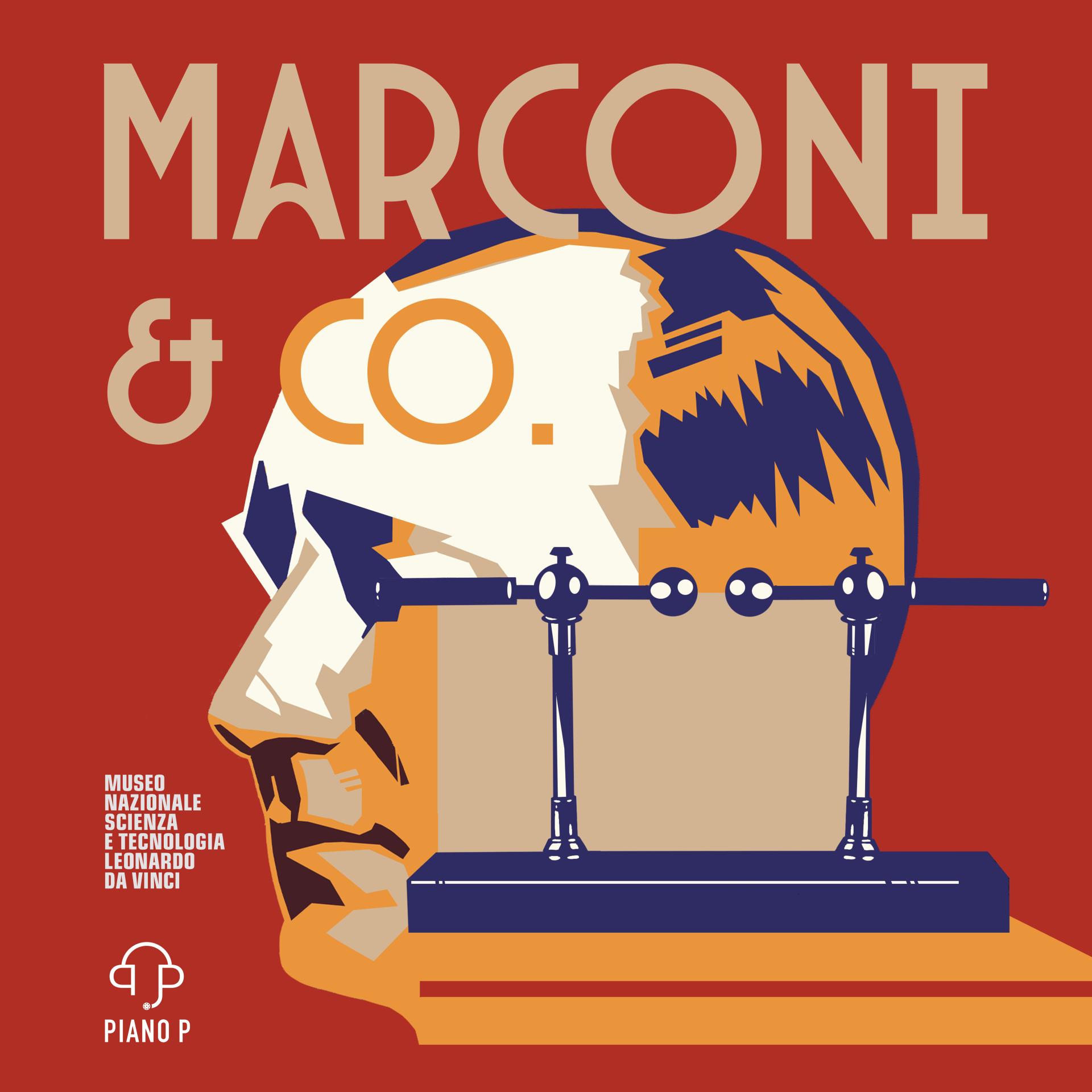 copertina podcast marconi sfondo rosso