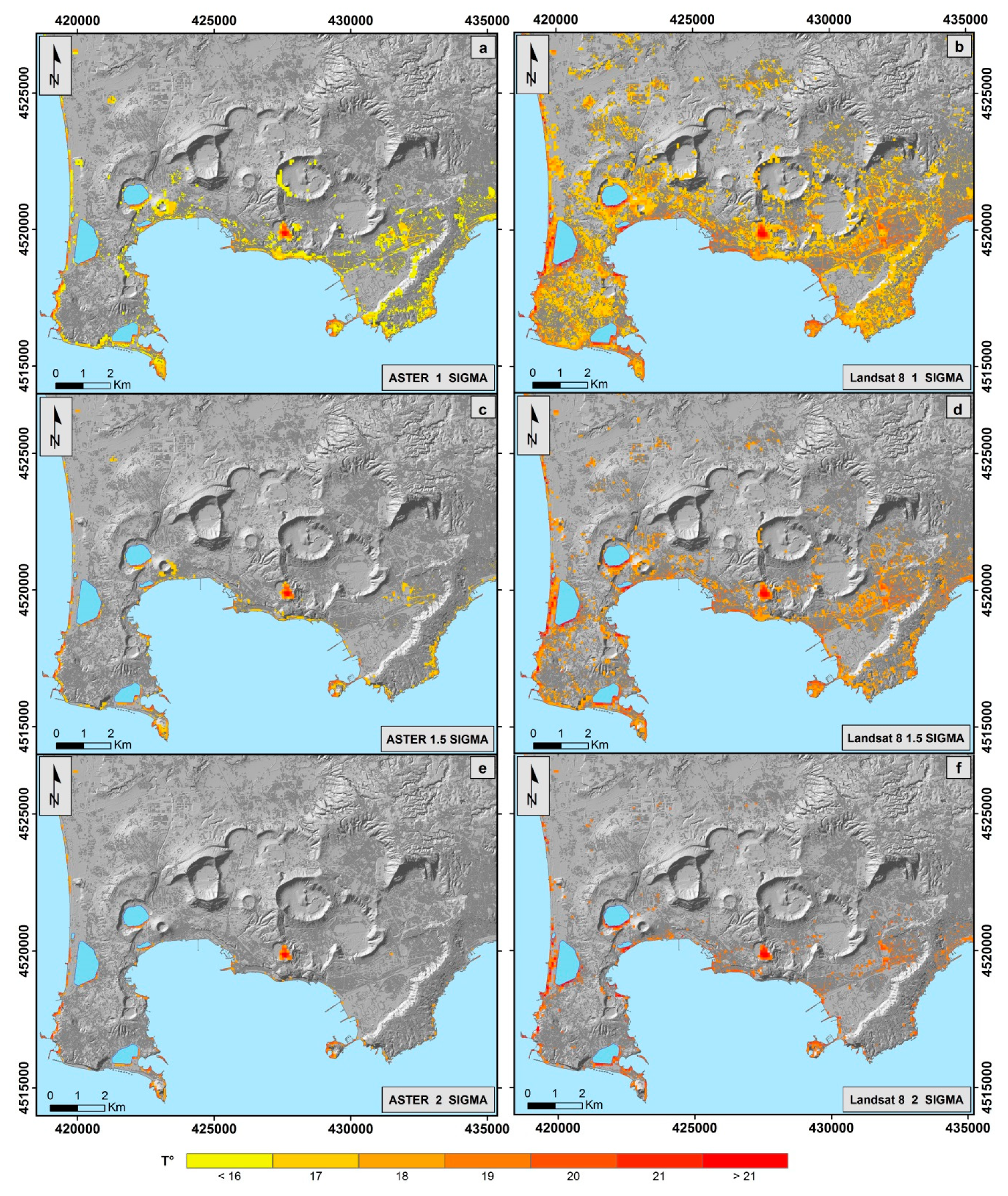 mappa dei campi flegrei dall'alto